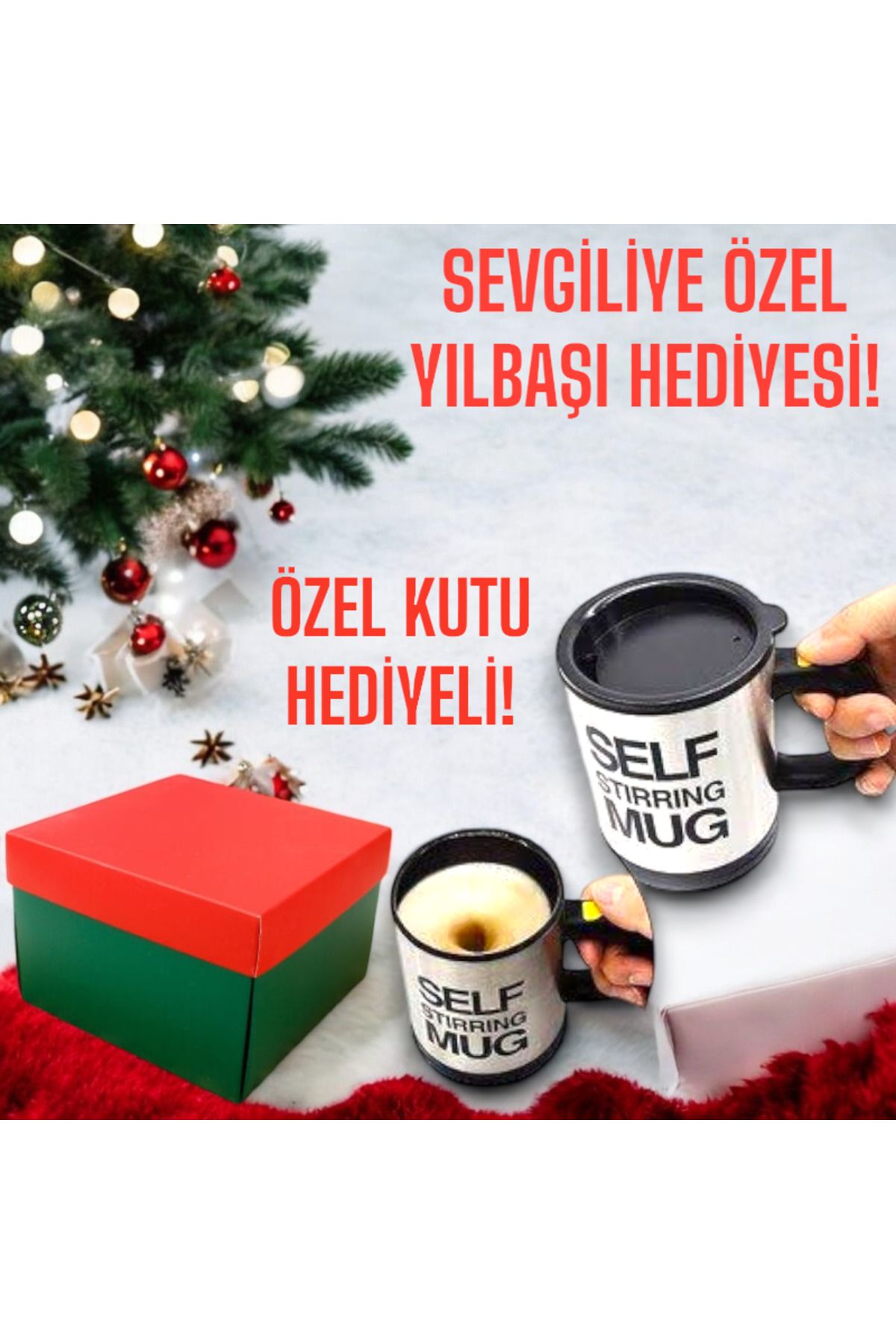 UCUZTEKNO Hediye Kutulu Mikserli Mug - Isıya Dayanıklı ve Şık Tasarım