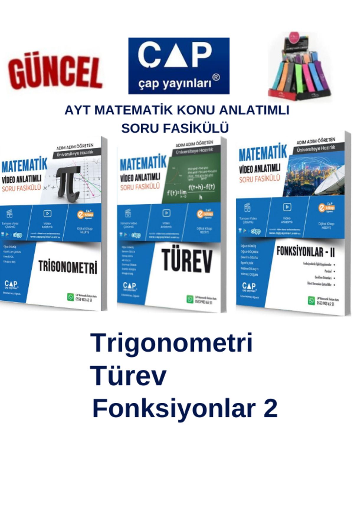 Ens Yayıncılık Çap Ayt Matematik Trigonometri-Türev-Fonksiyonlar 2 Konu Anlatımlı Soru Fasikül+Kalemlik