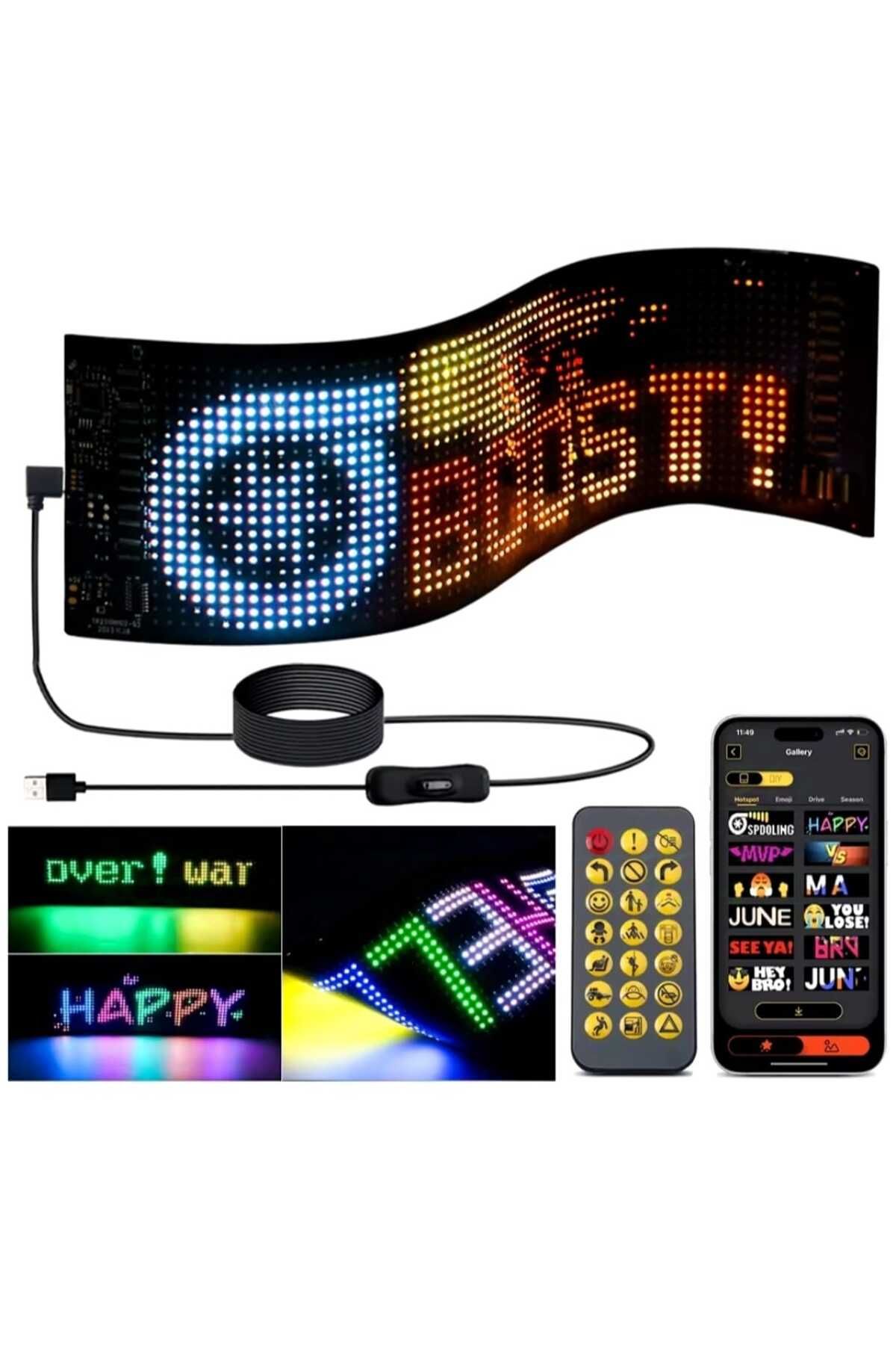 Universal-16X24 Mixel Led - Animated and Printed Phone Control 5