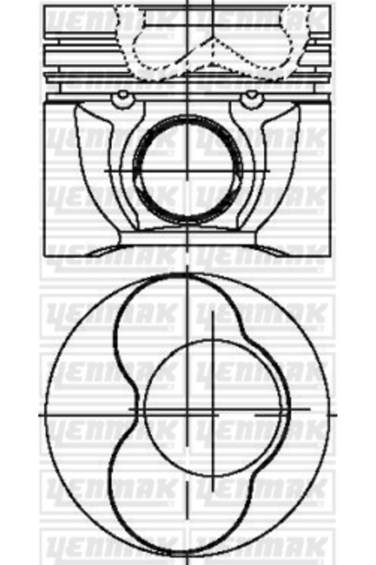 YENMAK 4312-STD Piston Segman 79.51Mm Std 3 Silindirlı Motorun 3. Pistonu Polo A2 Arosa Cordoba I V