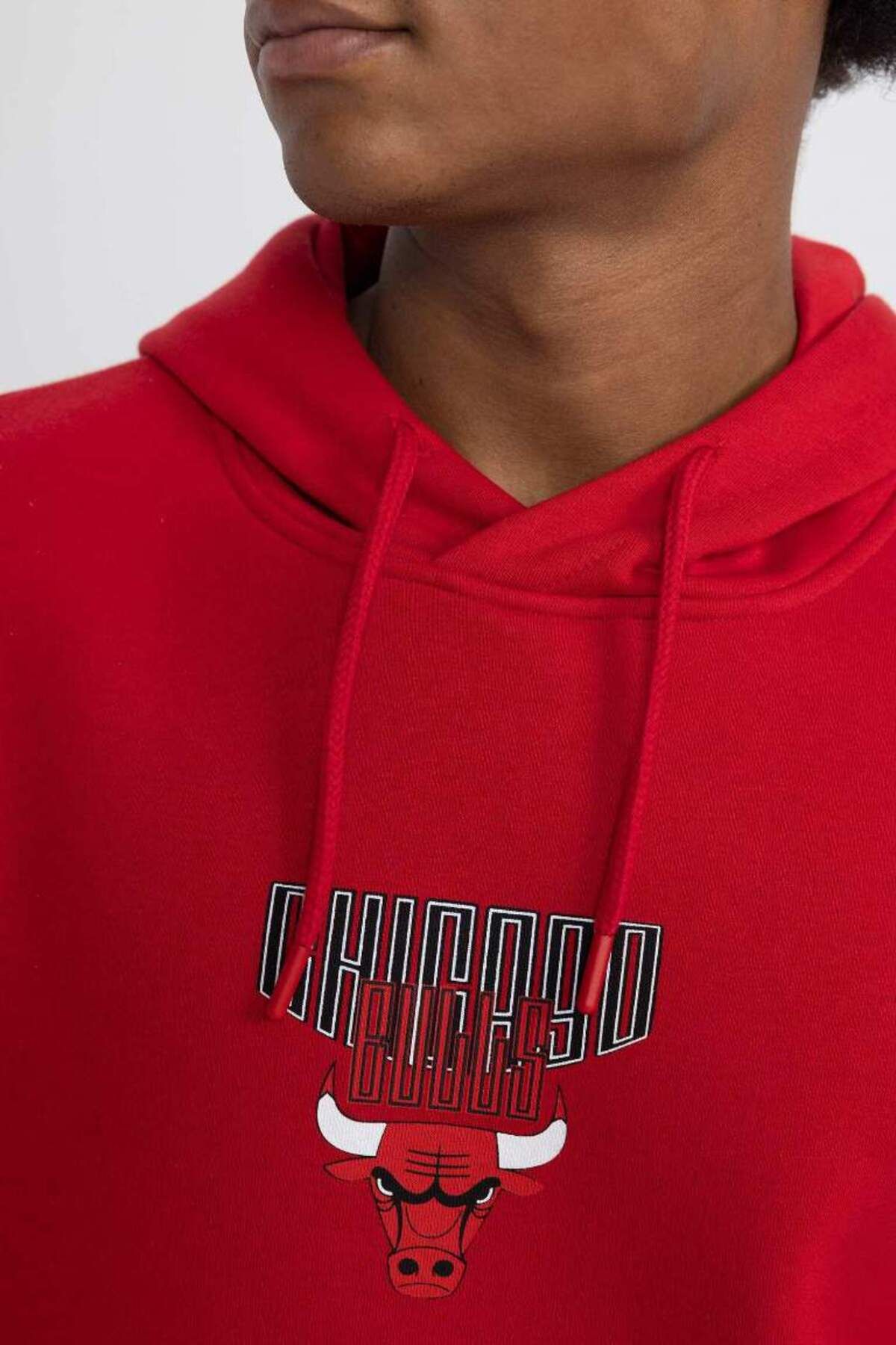 DeFacto-Defactofit - Nba Chicago Bulls Pocket Hooded Sweatshirt 7