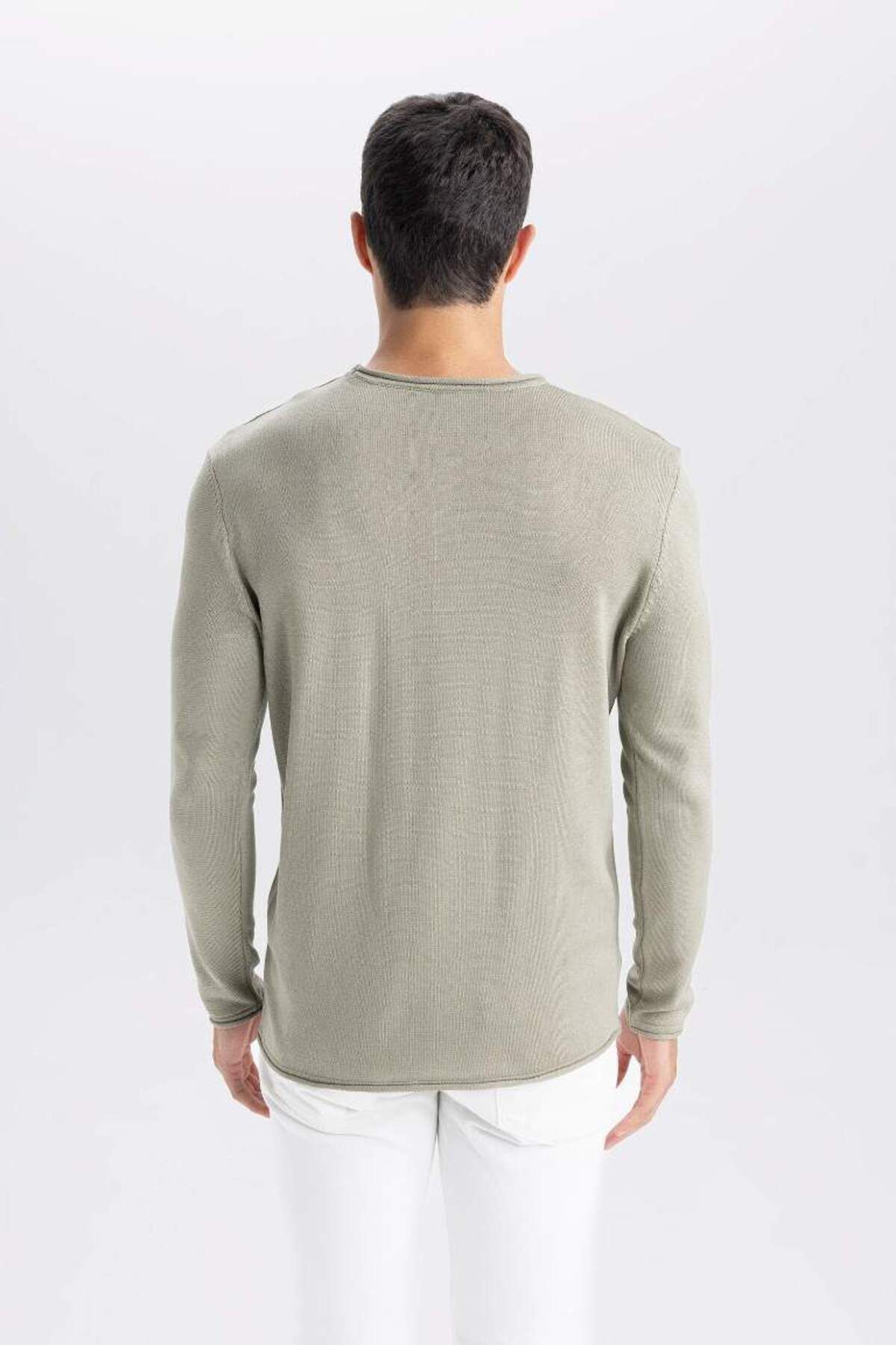 DeFacto-New Season Relax Fit Crew Neck Basic Plain Knitwear Sweater 6