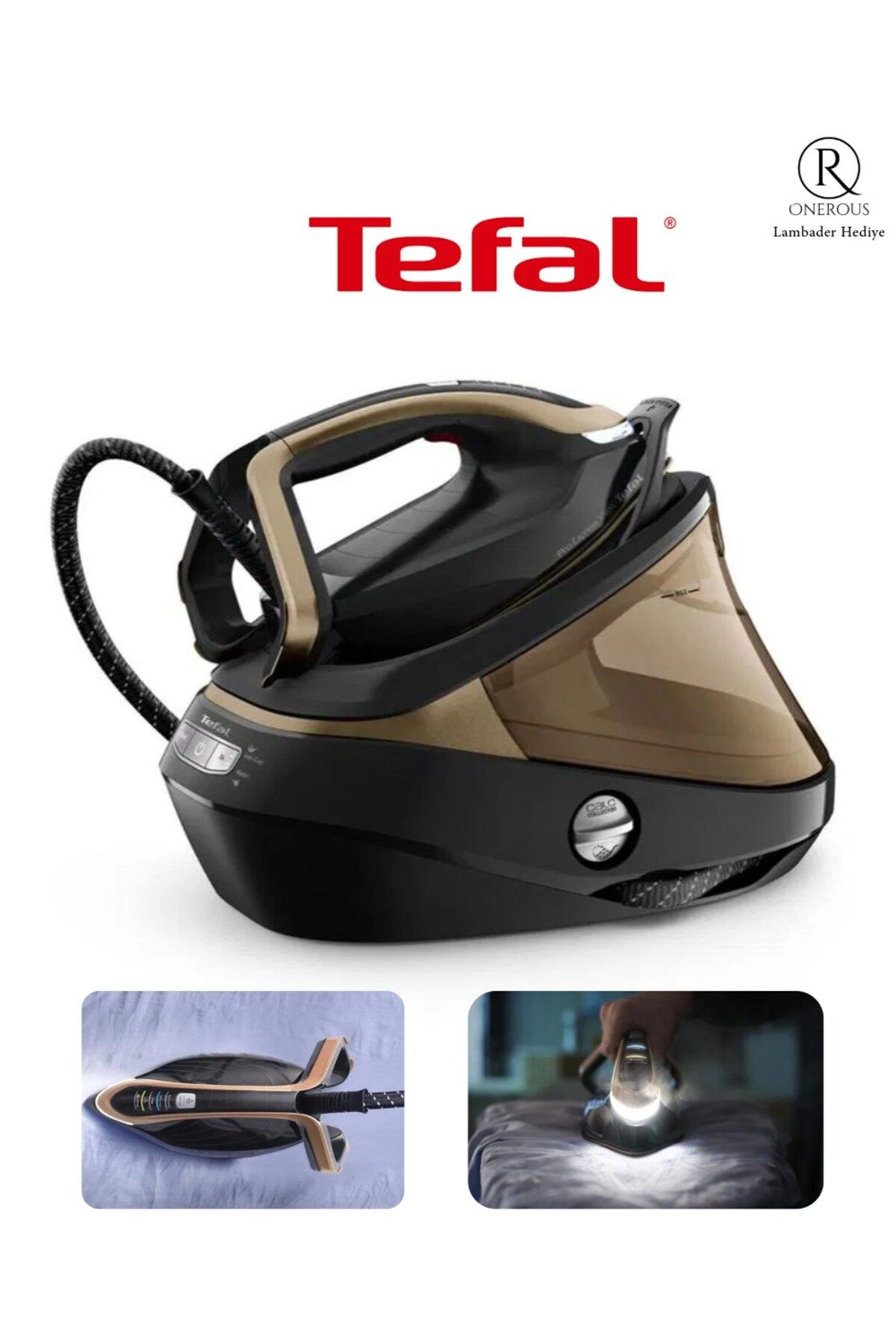 TEFAL Yüksek Basınç Teknolojili Buhar Kazanlı Ütü 9 Bar Pro Express Vision , Akıllı Buhar 750 g/dk