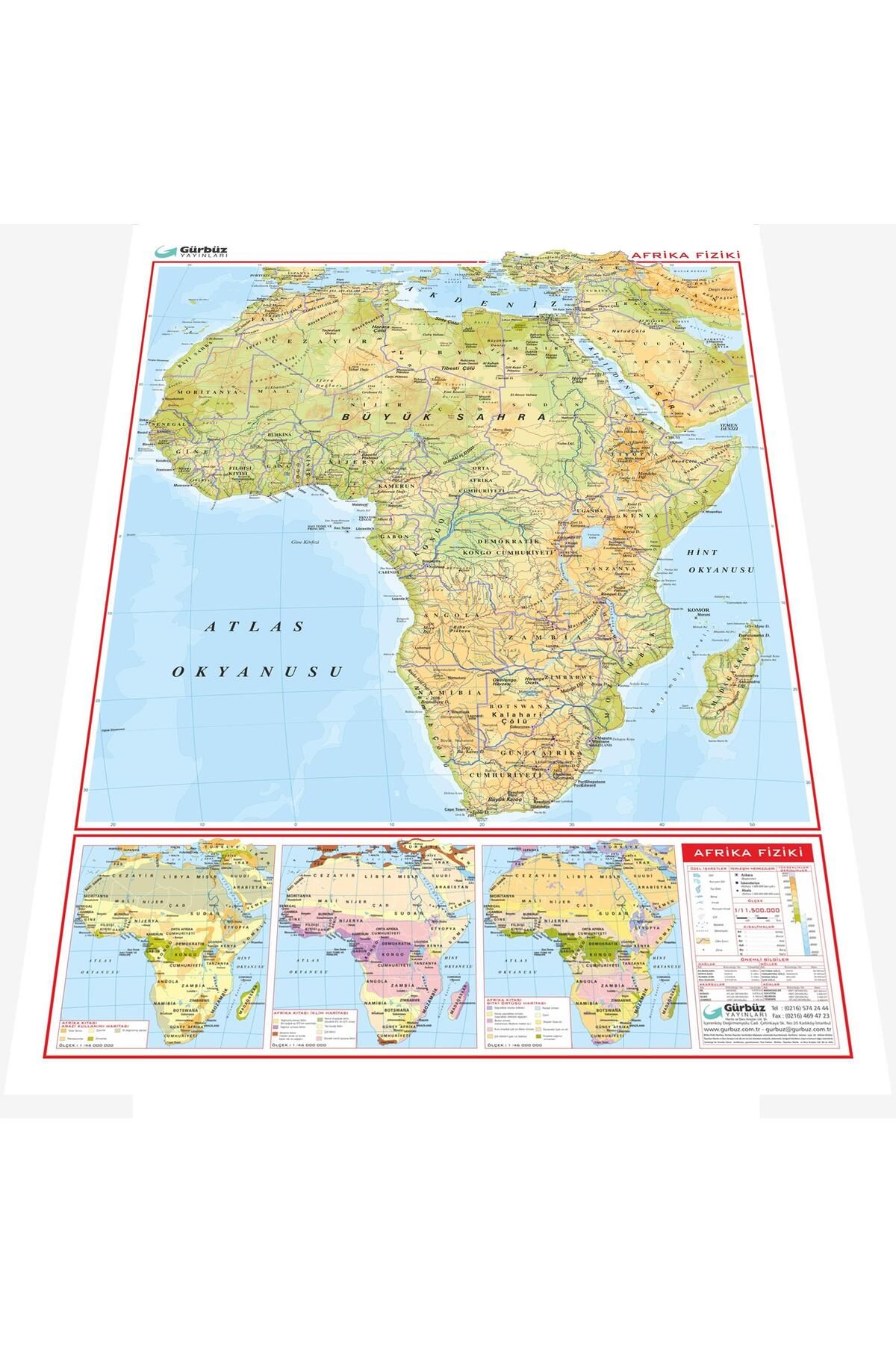 Edulab-Physical Map of Africa (Coated) 2