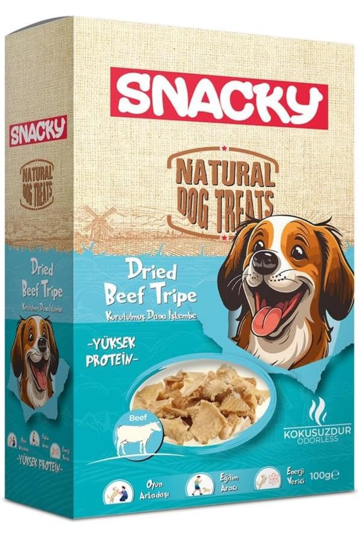 Orqinel Snacky Kurutulmuş Dana İşkembe Köpek Ödülü 100g