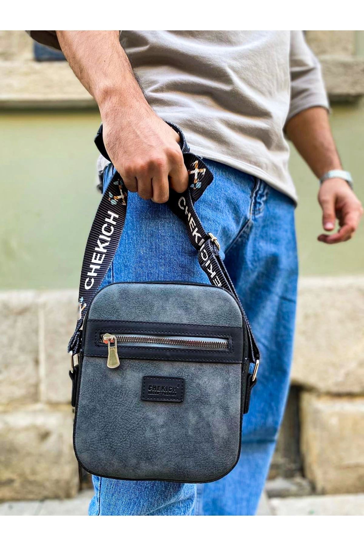 TB Terzi Bey TB102 Stealht Kare Erkek Çanta SIYAH/ANTRASIT