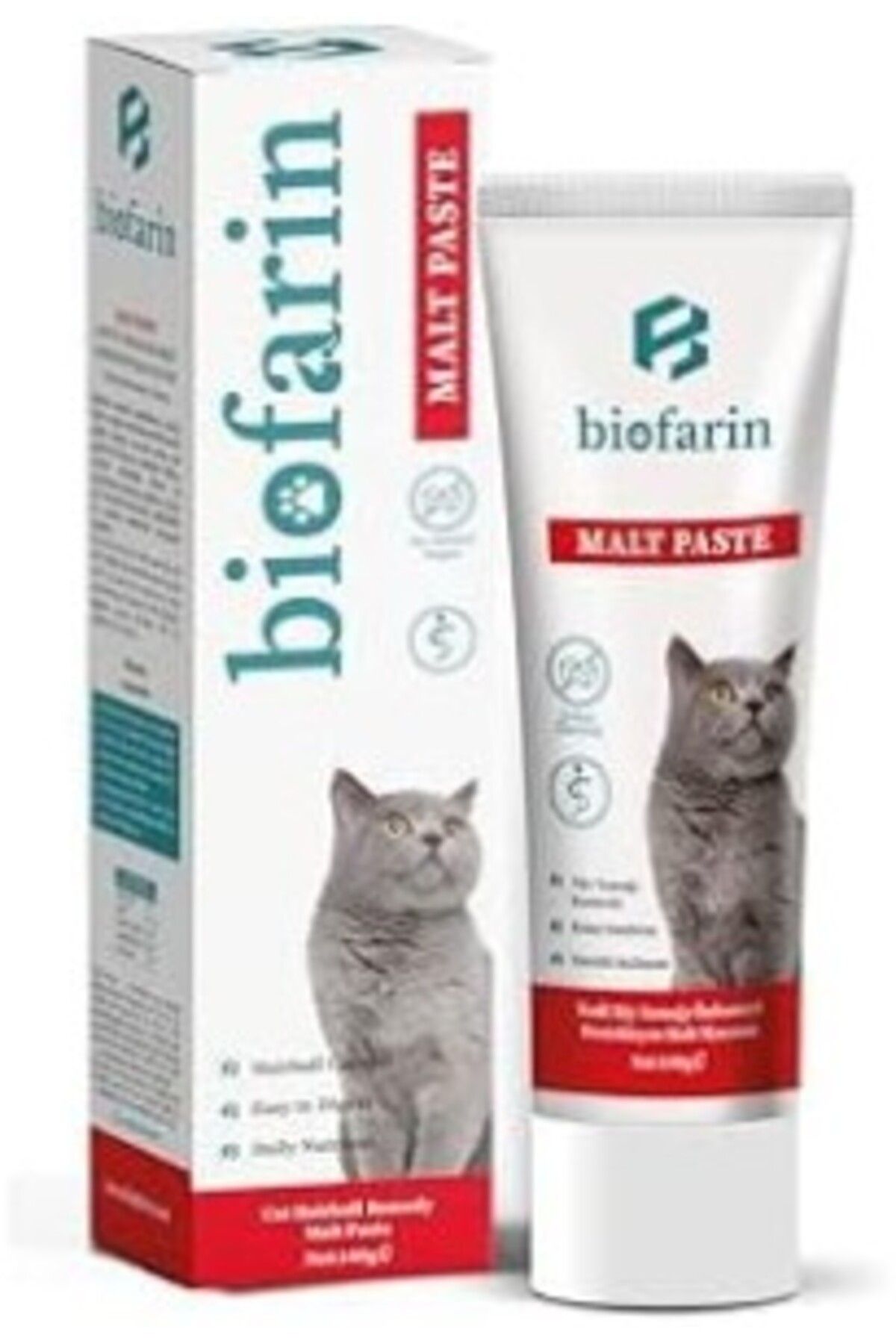 biofarin Malt Paste 100 Gr Kedi Tüy Yumağı Önlemeyi Destekleyen Malt Macun - Kedi Vitamini