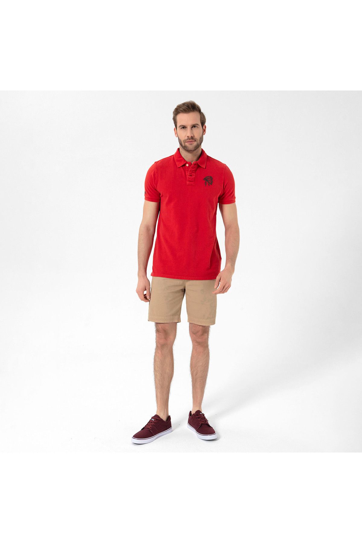 ROUTEFIELD-Men's Polo T-Shirt Peek - Red 6