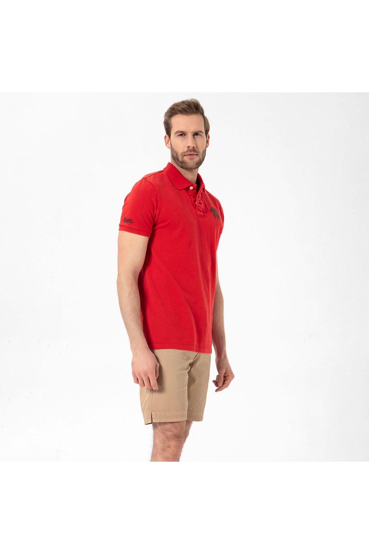 ROUTEFIELD-Men's Polo T-Shirt Peek - Red 5