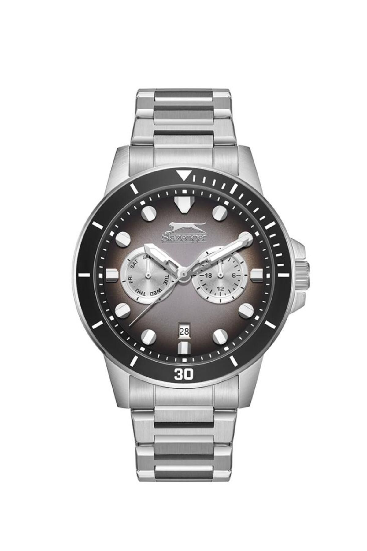 Slazenger-Sl.09.2323.2.01 - 10 Atm Waterproof with Steel Cord Metallic Color Function Center 1
