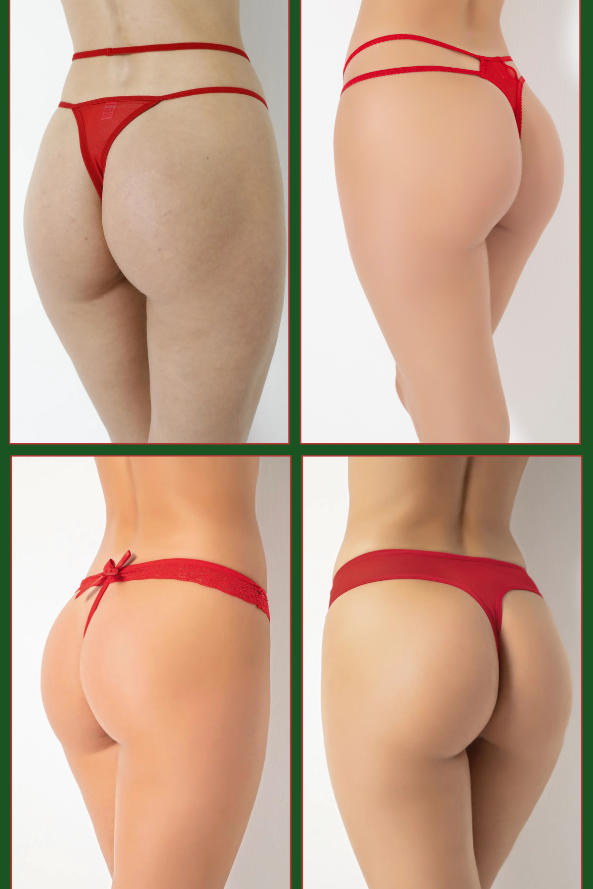 DONEX-New Year's Themed 4-Piece Red Panties for New Year 2