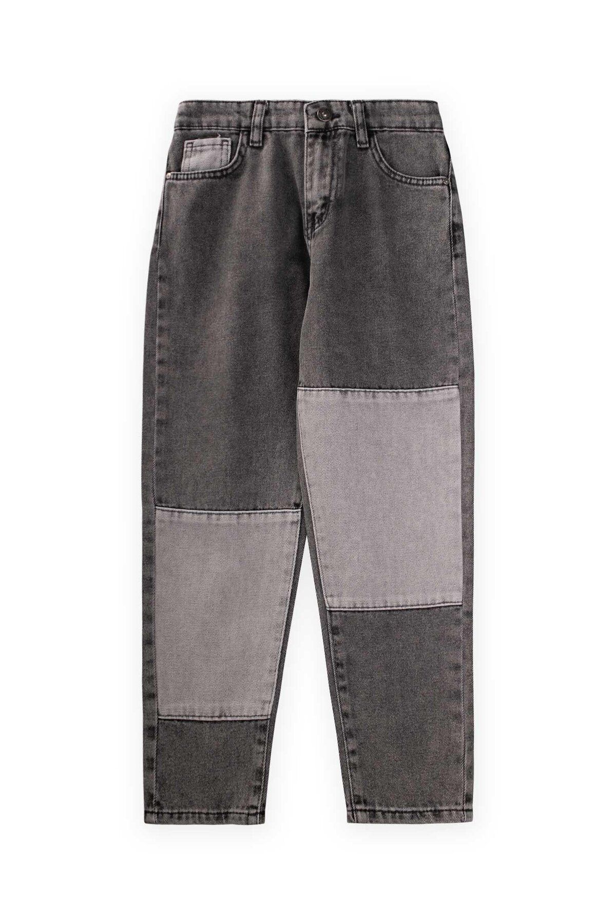 Cigit-9-14 Years Boyfriend Trousers - Garni Long, Anthracite 1