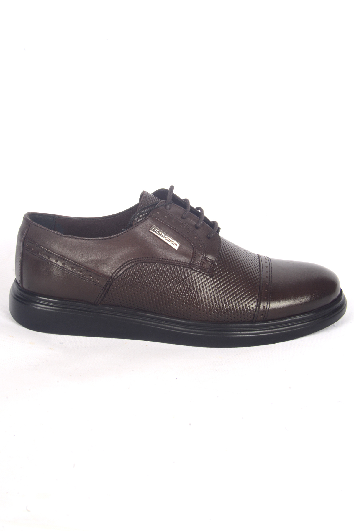 پیر کاردین کفش مردانه کلاسیک مردانه Freelight Leather Lace-Up Regular Bottom Brown مدل ۹۰۱۶۵-۱