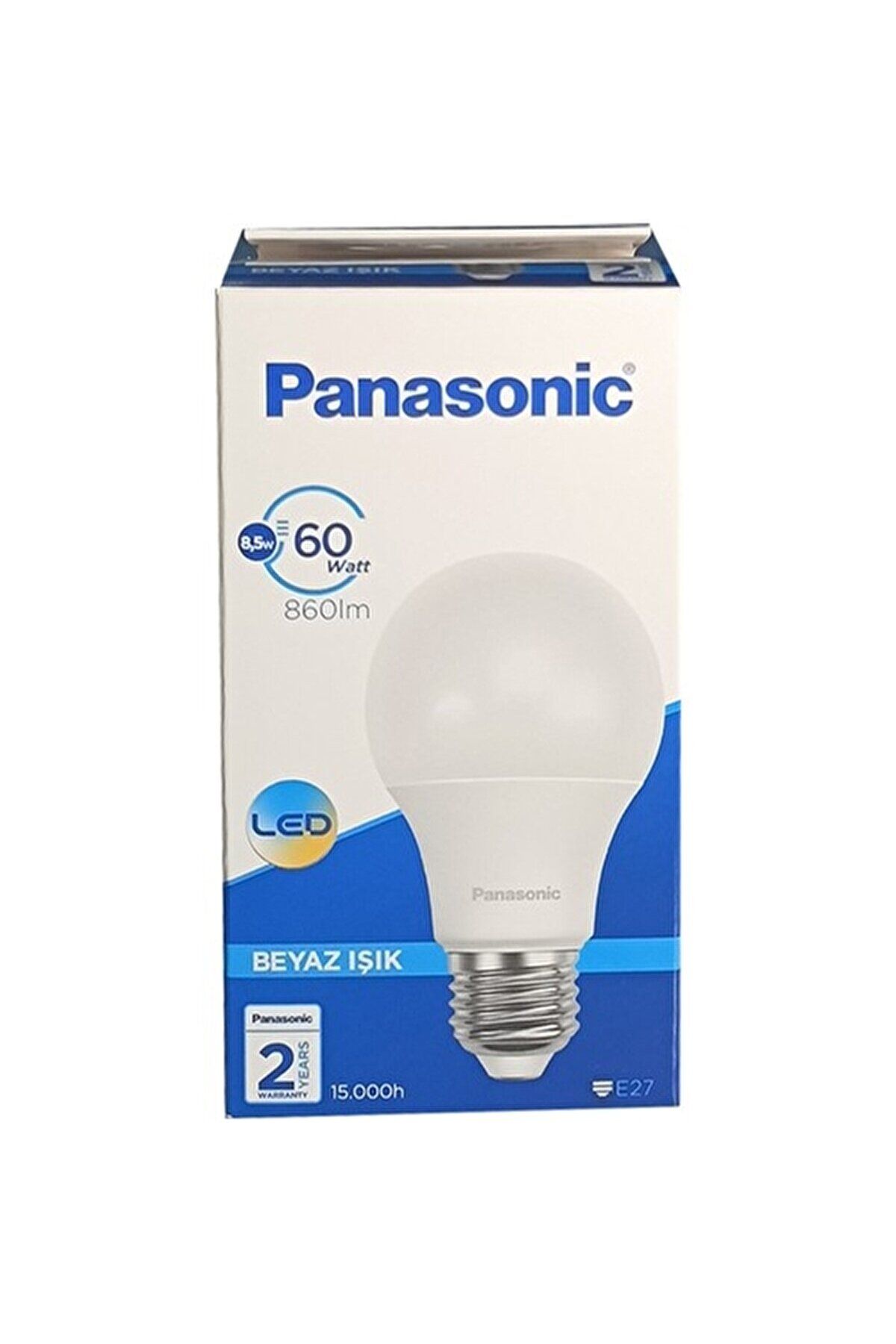 PANASONIC -LED 8.5W Sarı ışık E27 Duy Ampul 2700K- 10'lu paket