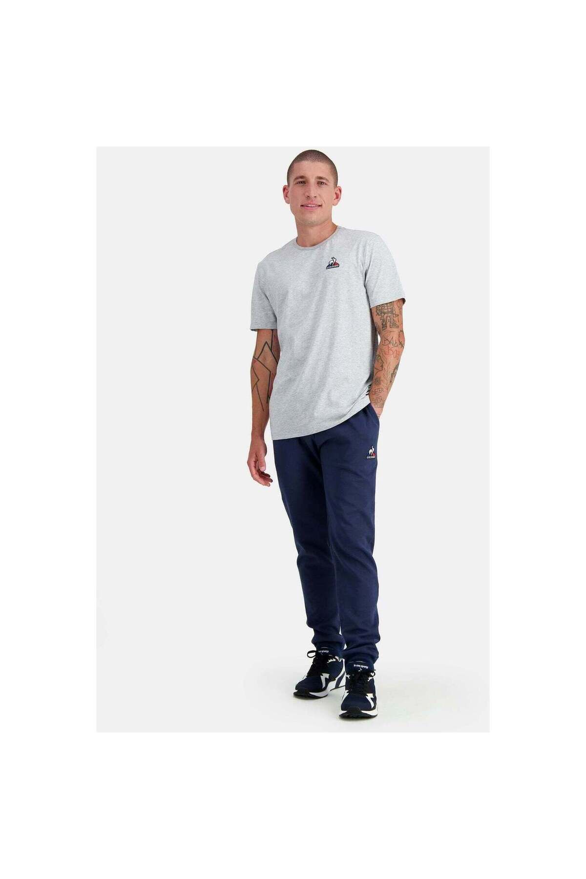 Le Coq Sportif-Tričko Le Coq Sportif Ess Tee Ss No4 M Gris Chine Clair, Šedá, Pánské 3