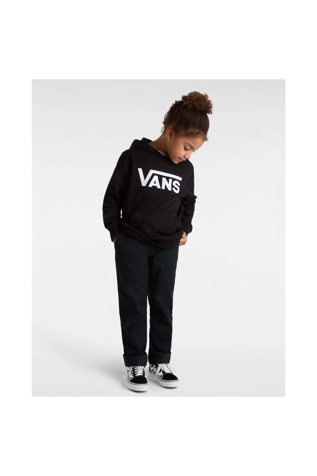 Vans-Klasická černá dětská mikina Vans s kapucí - Hood Vans 3