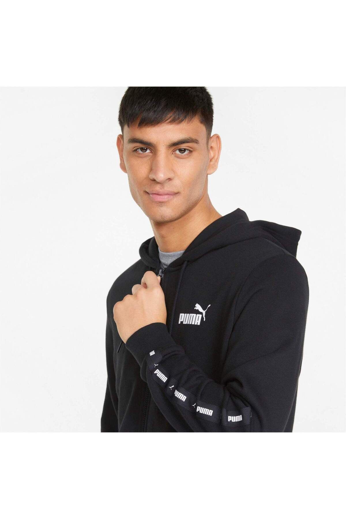 Puma-Ανδρικό μαύρο κουκούλα Puma ESS 4