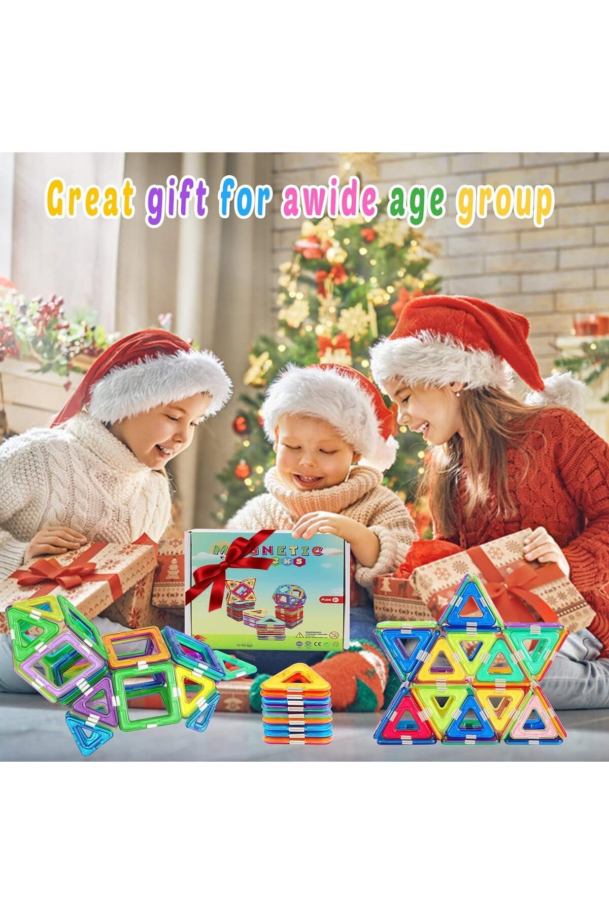 Yelajoy-Magnetic Building Block Set,191 Pieces,geometric Shapes,promotes Children 3d Structure Recognition 7