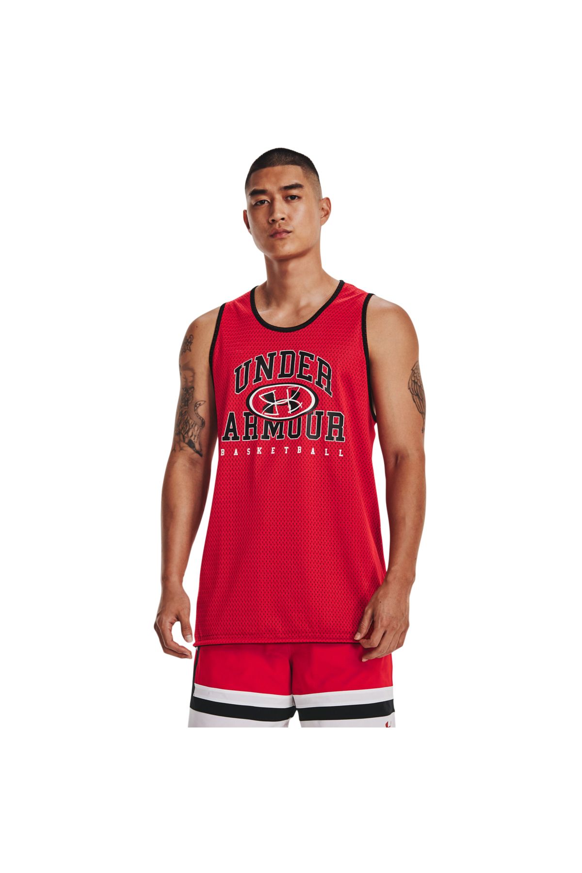 Under Armour-Tricou Under Armour Baseline reversibil din bumbac, roșu, bărbați 1