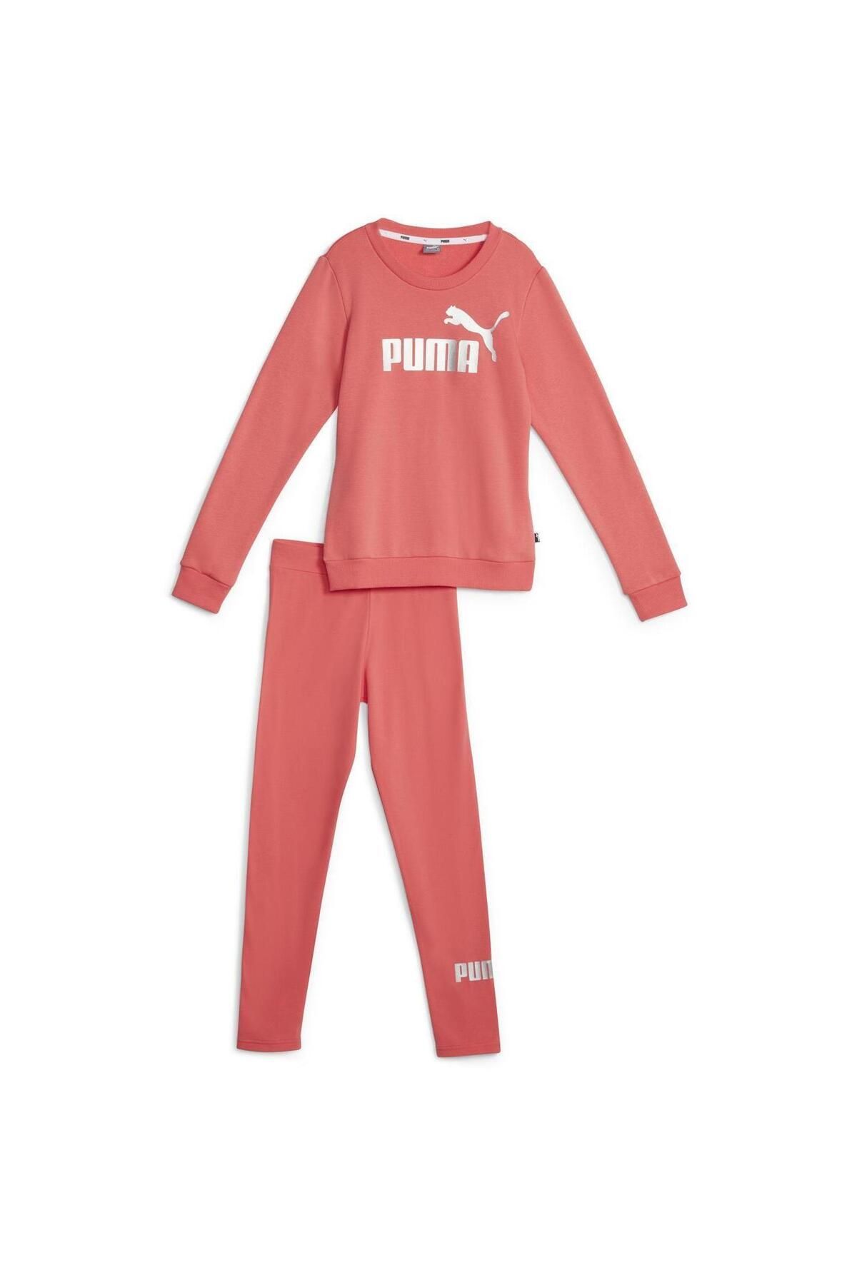 Puma-Tepláková souprava Puma Logo FL JR, Růžová, Dětská 1