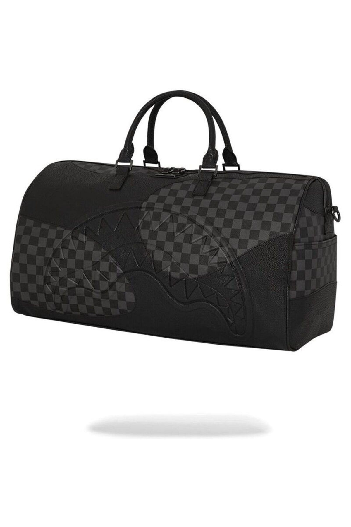 کیف ورزشی مشکی مردانه و زنانه مسافرتی زیپ فلزی جیب کفش تسمه های قابل تنظیم Sprayground