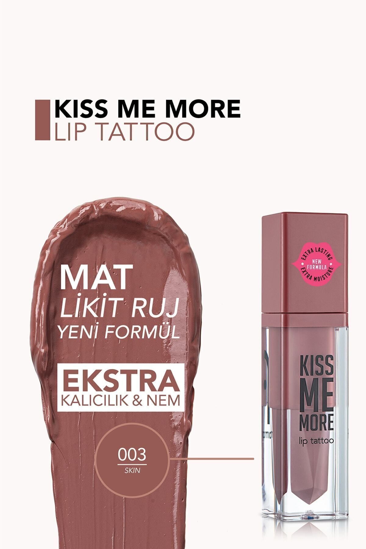 Flormar Uzun Süre Kalıcı Mat Ruj - Kiss Me More-003 Skin-8682536040648-4