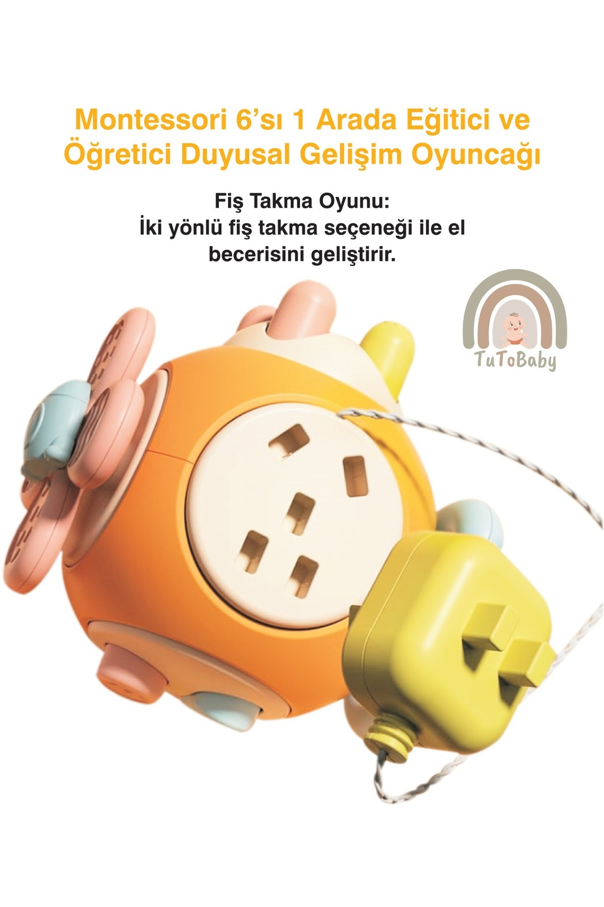 tutobaby Montessori 6'sı 1 arada Eğitici ve Öğretici Duyusal Gelişim Oyuncağı fotoğrafı 4 (önizleme)