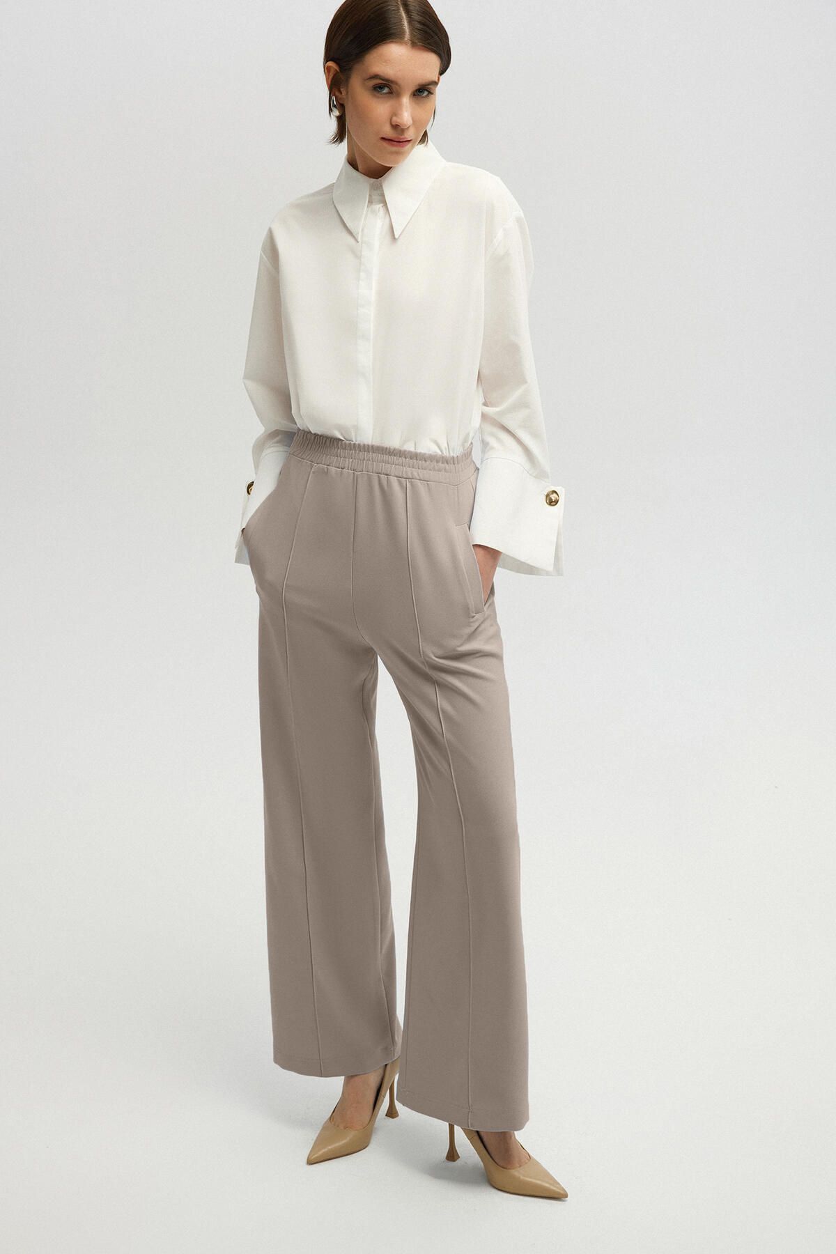 Touché Privé-Crepe Trousers - Ribbed Design 2