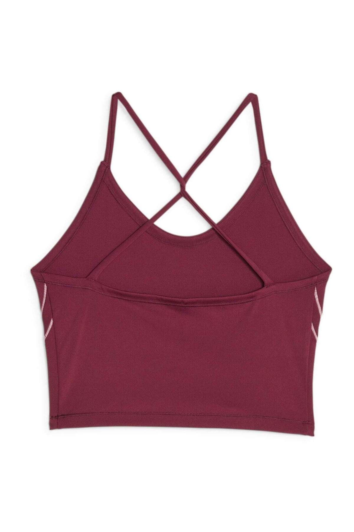 Puma-Σουτιέν Puma Studio Ultrabare Crop Top Dark Jasper, Red, Women 4