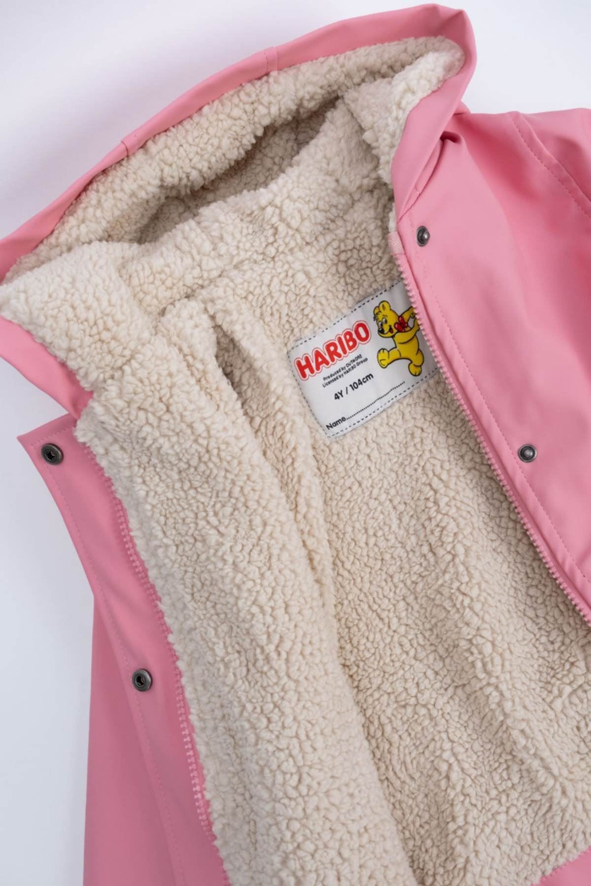 Haribo-4-10 Years Licensed Unisex Cold and Waterproof Coat - Pink 3