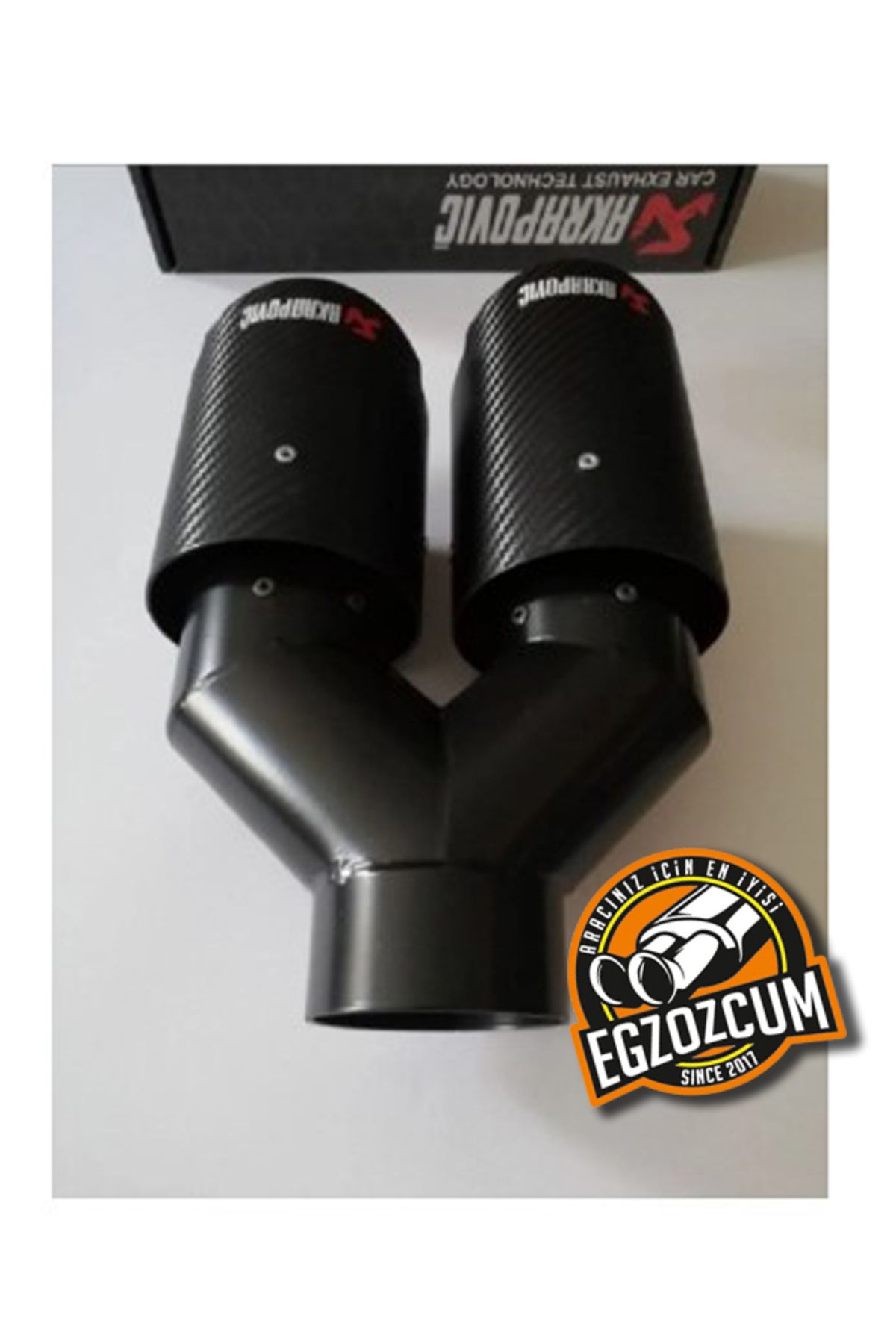 Akrapovic 76 Mm Çapında Sağ Çıkış Egzoz Başlığı Full Karbon Içi Siyah Akrapoviç - Egzozcum -