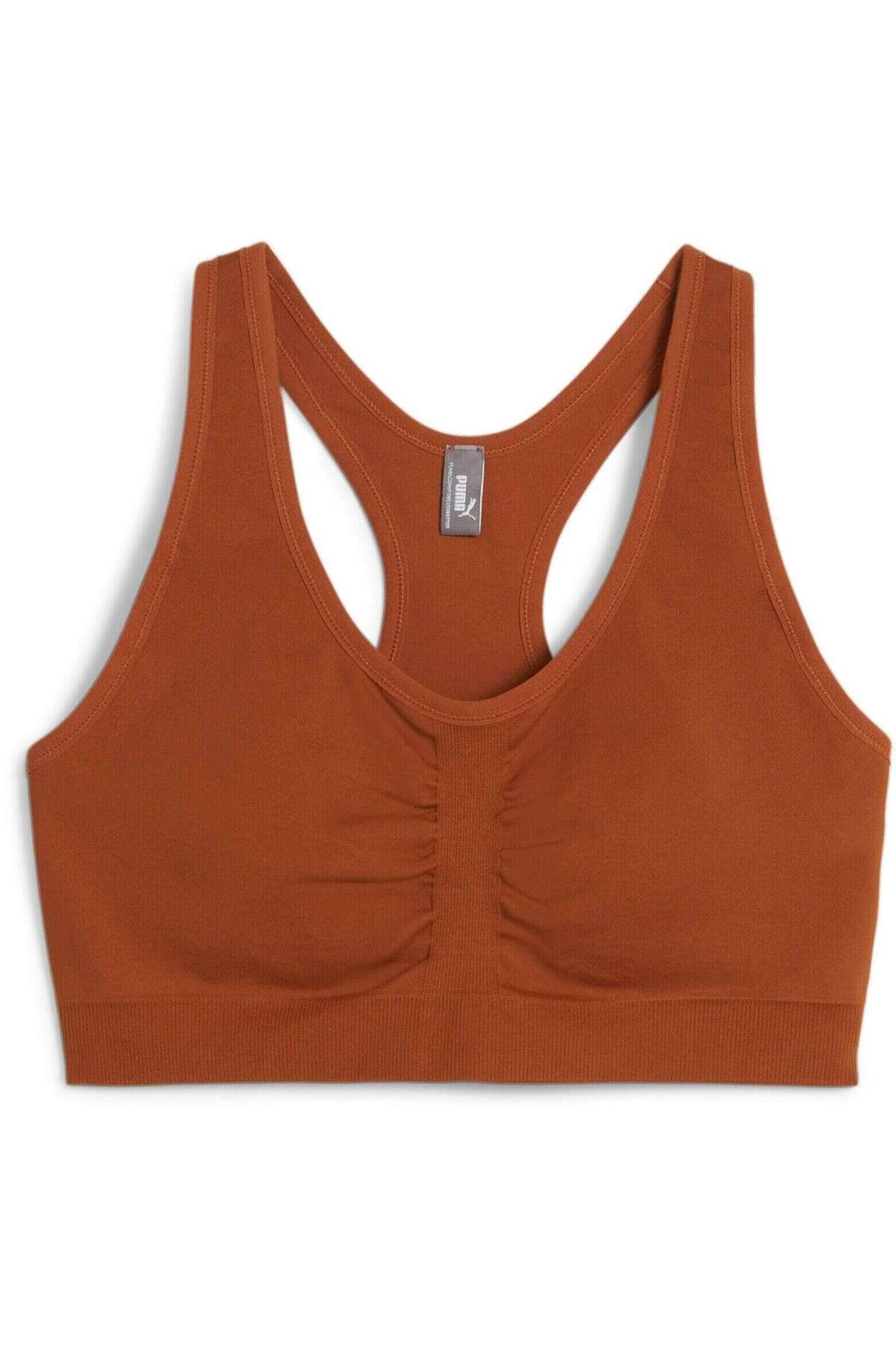 Puma-Bra Puma 4keeps Shapeluxe Seamless Bra Teak, Brown, Women 5