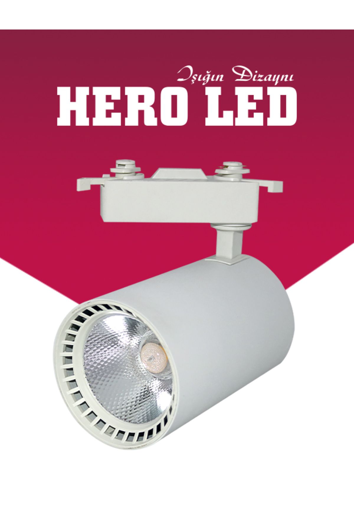 Hero Led Hl-3304BG 30 Watt Beyaz Kasa Cob Led Ray Spot Lamba Led Işık - Günışığı