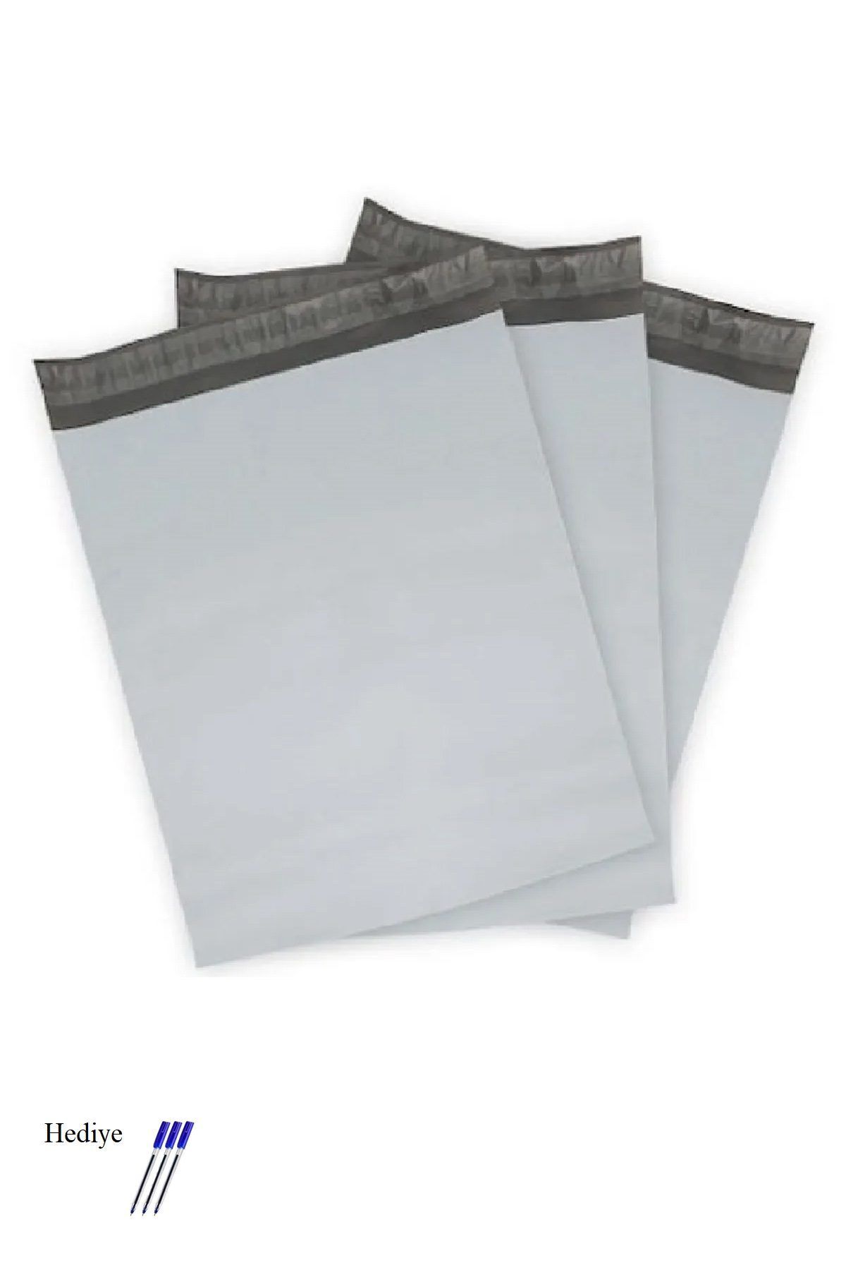 Easy Tedarik Cepsiz Küçük Boy Kargo Poşeti 24x30+5 cm - 100 Adet (40+40=80 Mikron)
