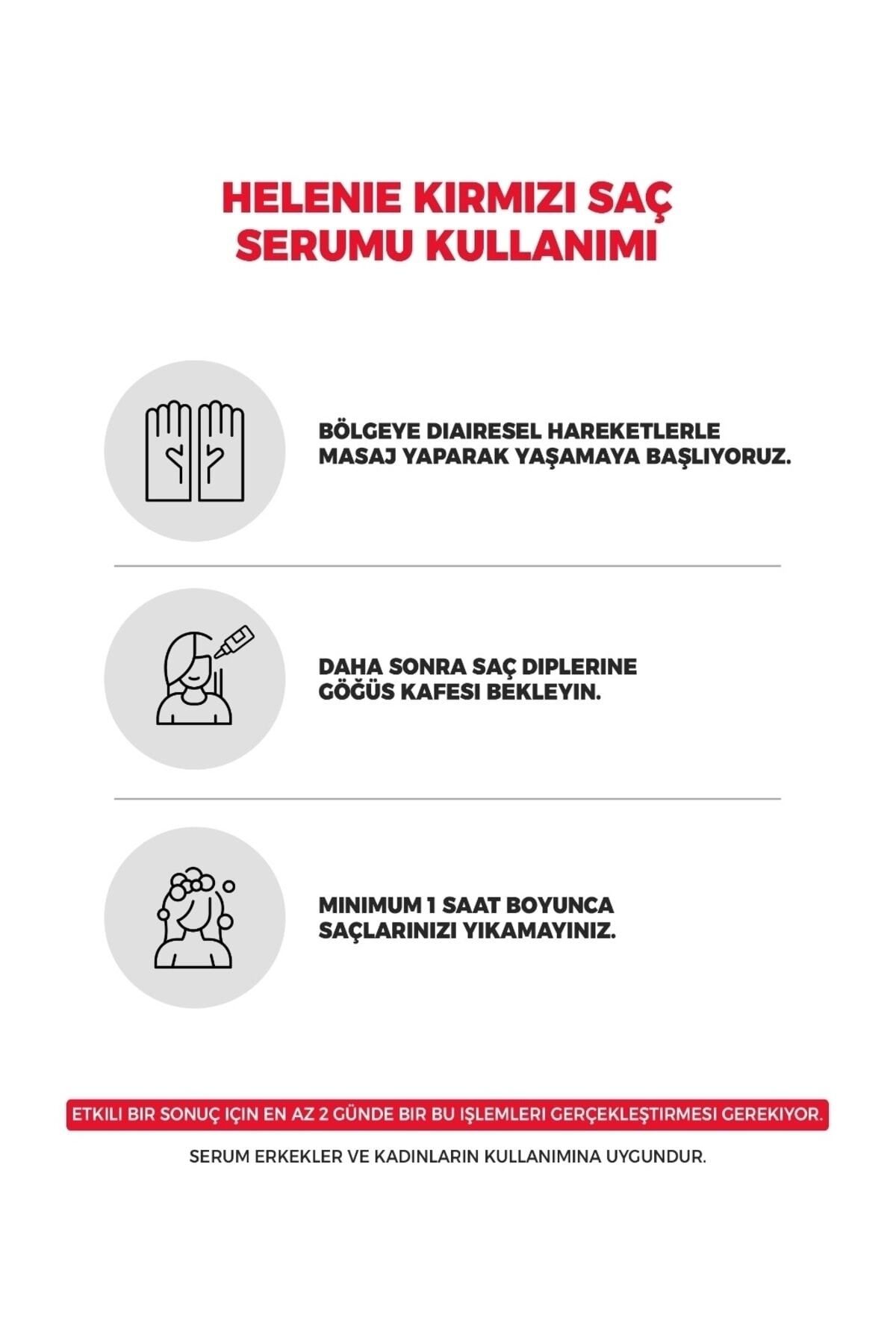 HELENİE Kırmızı Saç Ve Sakal Çıkartıcı Bakım Serumu 50 Ml-4