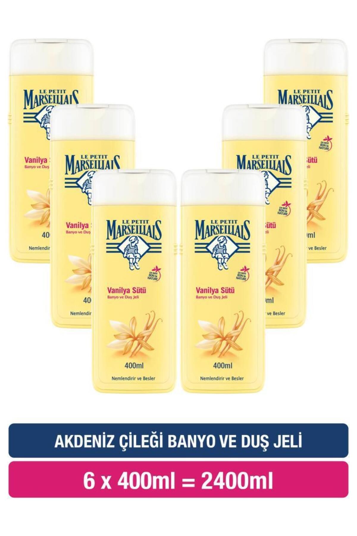 Le Petit Marseillais Vanilya Sütü Duş Jeli 400 ml x6