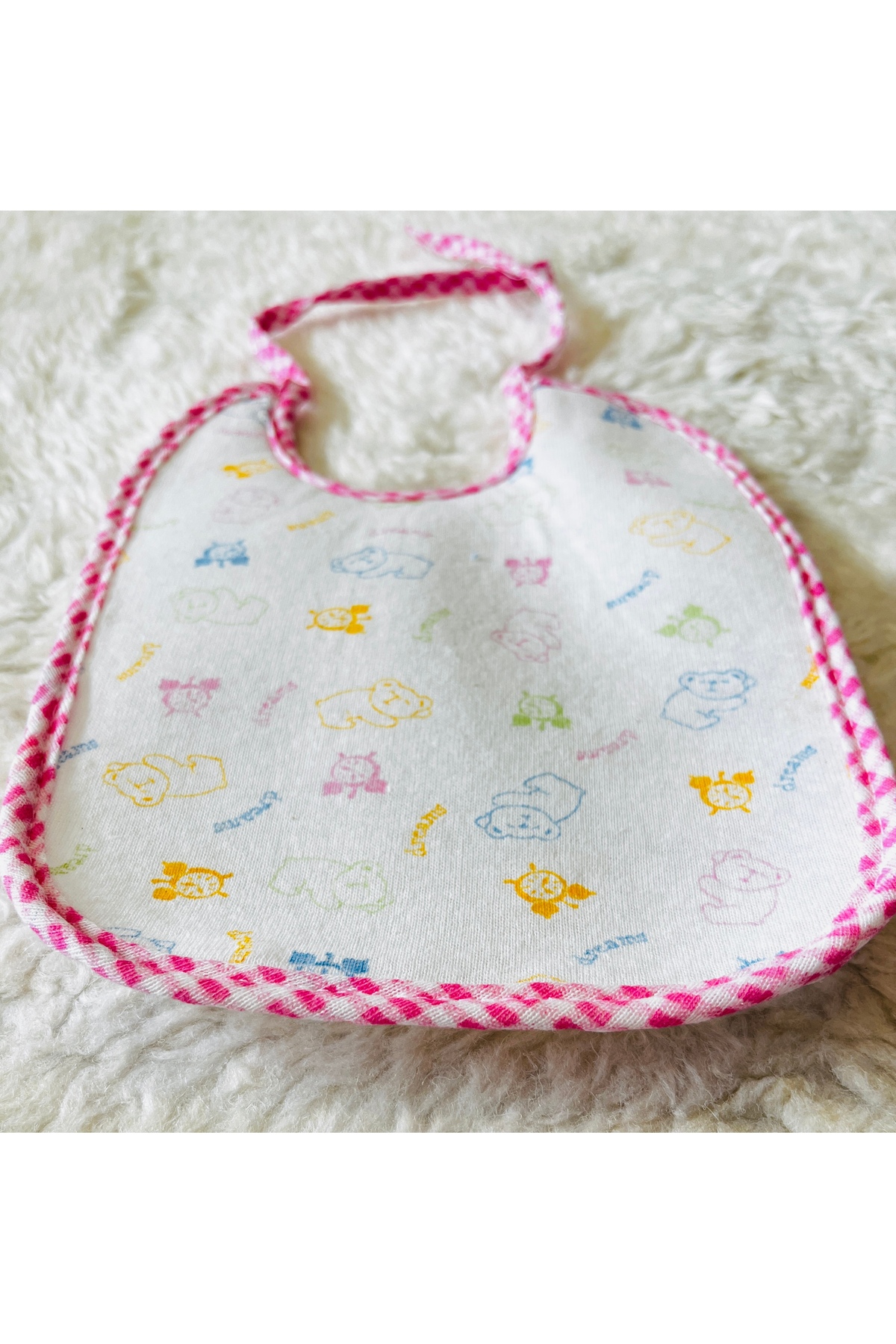 anne dokunuşu gibi KUZUM BEBE Sıvı geçirmez (8 ADET) Bağcıklı Kız Bebek Desenli Bebek Mama Önlüğü fotoğrafı 5 (önizleme)