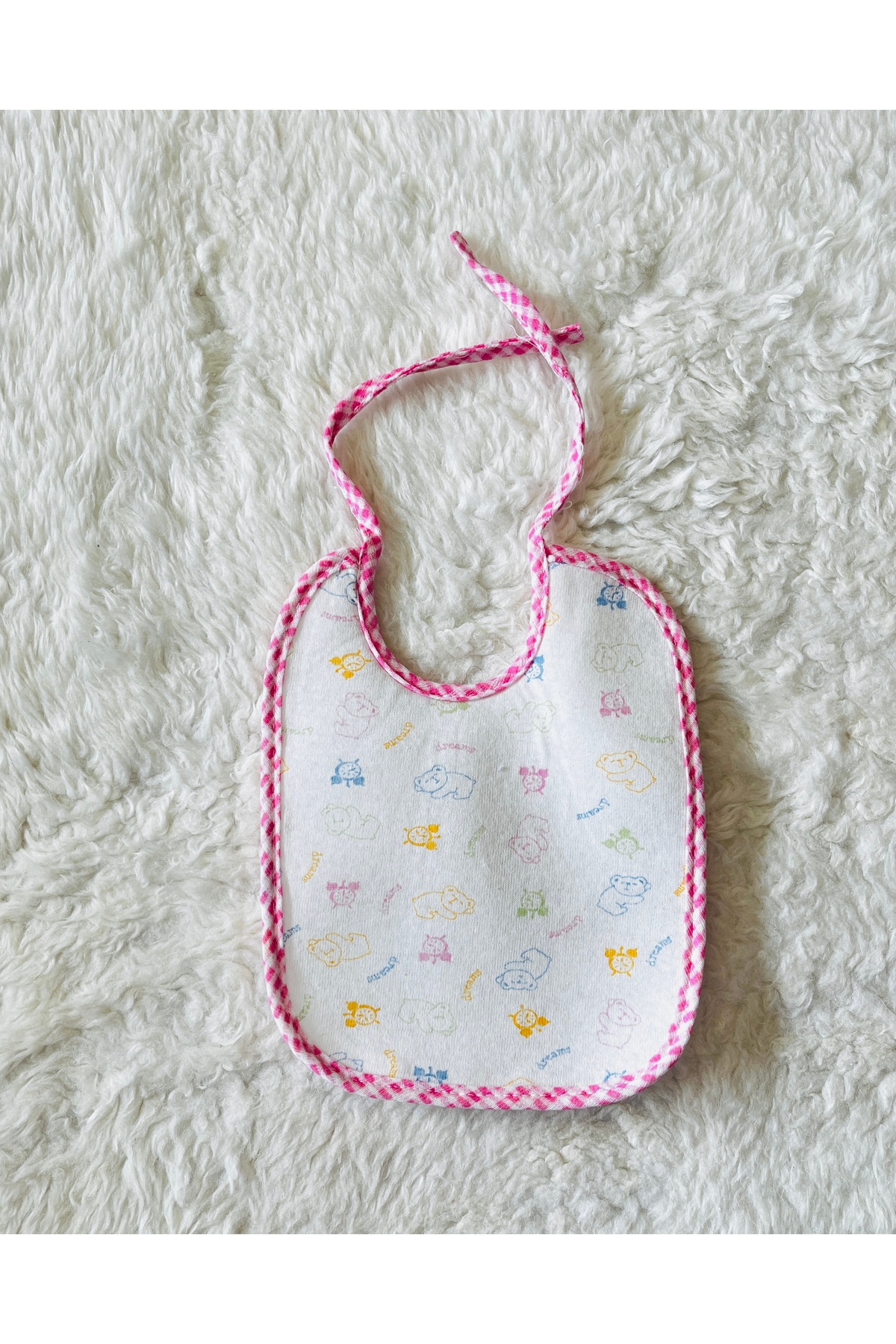 anne dokunuşu gibi KUZUM BEBE Sıvı geçirmez (8 ADET) Bağcıklı Kız Bebek Desenli Bebek Mama Önlüğü fotoğrafı 4 (önizleme)