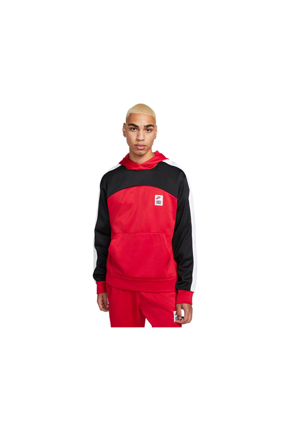 Nike-Men's Basketball Sweatshirt Dq5836-657 m Nk Tf Starting5 Po Hoodie - Red 1