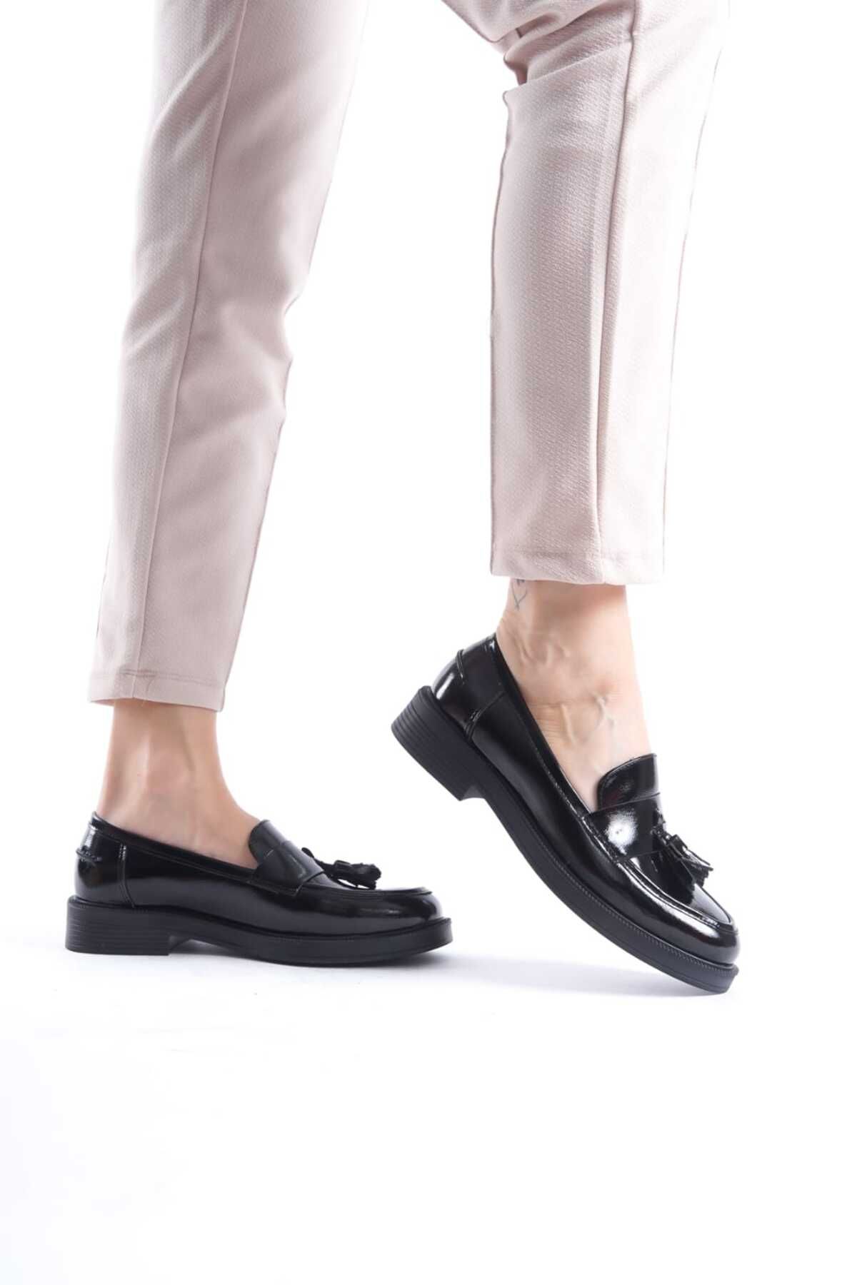 ERNİLA-PANTOFI PANTOFI LOAFER CU CIUCURI PIELE VERITĂ 2