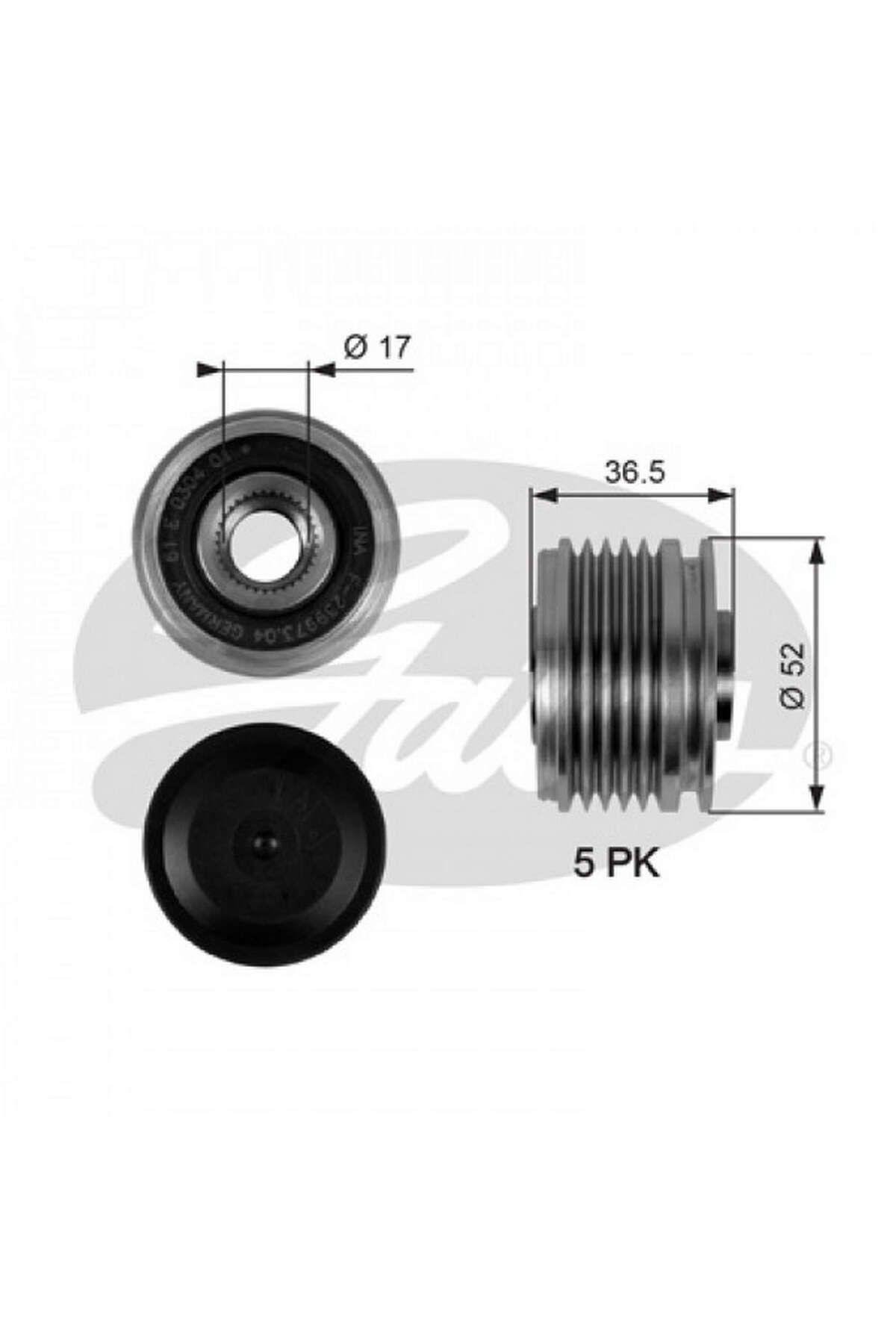 GATES ALTERNATOR KASNAGI MERCEDES W169 W245 612138