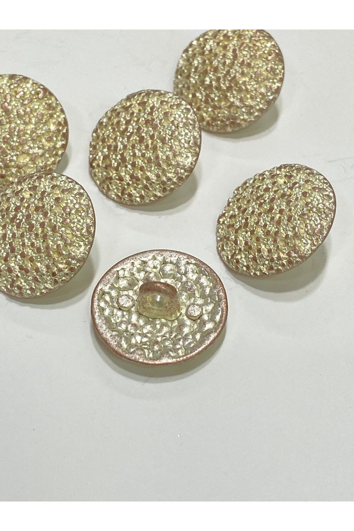 karantuhafiye-Cardigan vest button / design button / special plated button / Open Cappuccino set of 6 / 1.7 Cm 5
