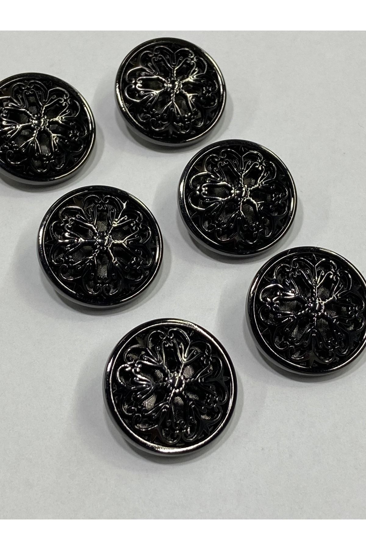 karantuhafiye-Coat Topcoat button / design button / special coated button / Black set of 6 3