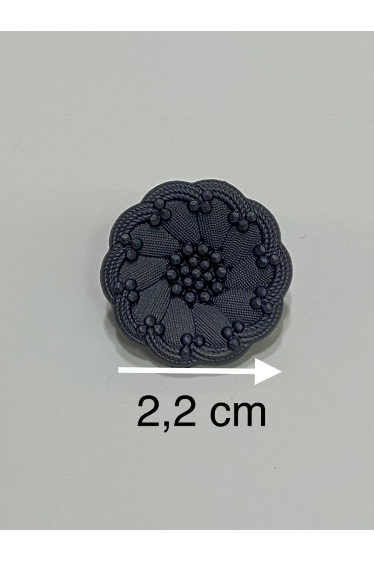 karantuhafiye-Italian Model 6-Piece Anthracite Trench Coat and Jacket Button Set - 2.2 cm (Code:4685) 6
