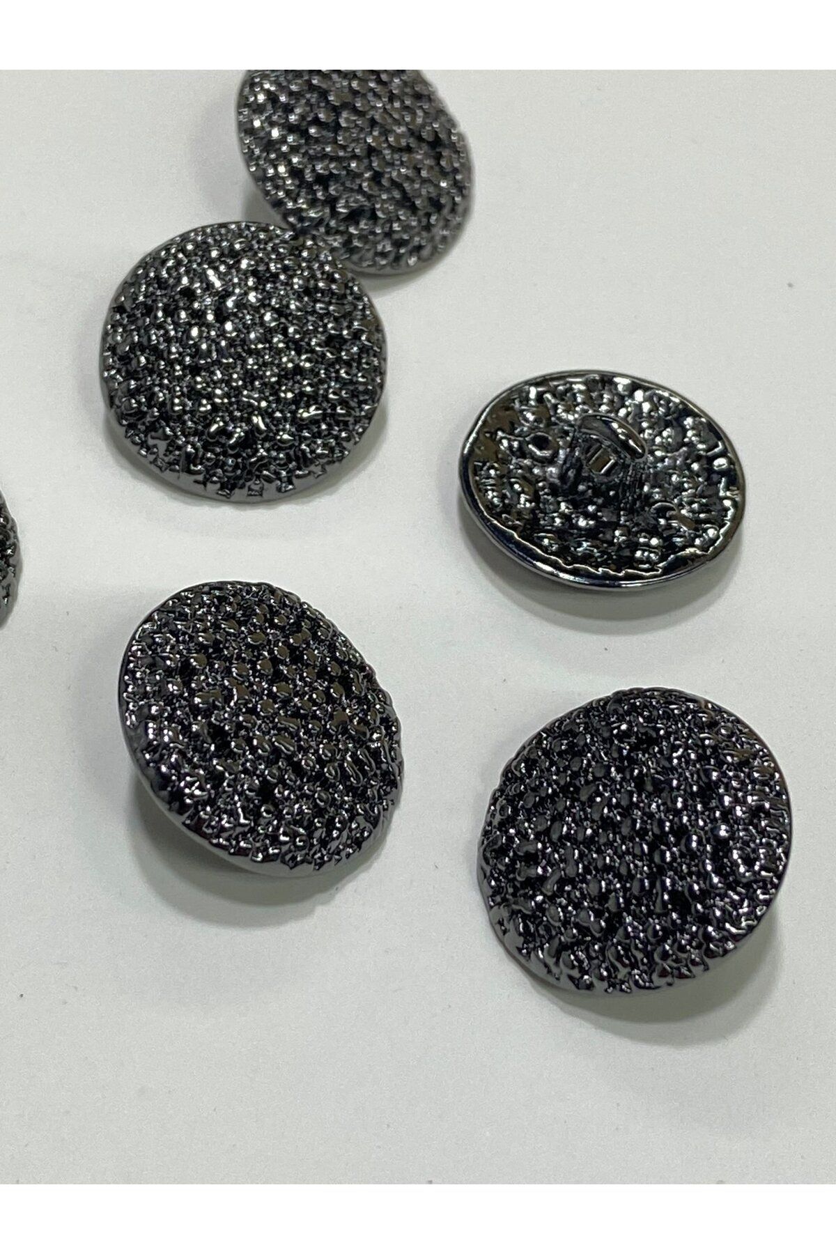 karantuhafiye-Cardigan vest button / design button / specially plated button / Anthracite set of 6 / 1.7 Cm 7