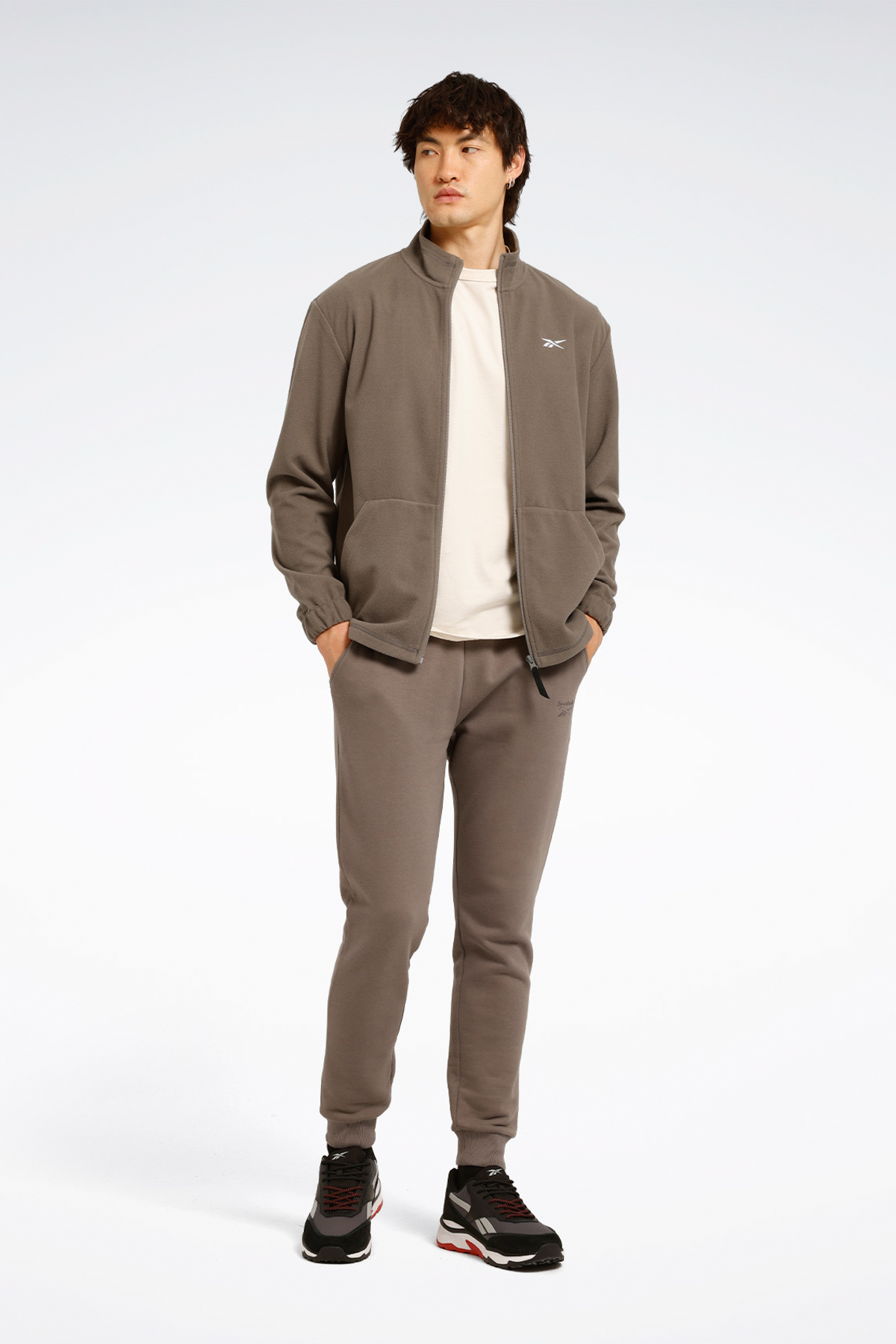 Reebok ID -F FLEECE FZ Antrasit Erkek Polar görsel 7