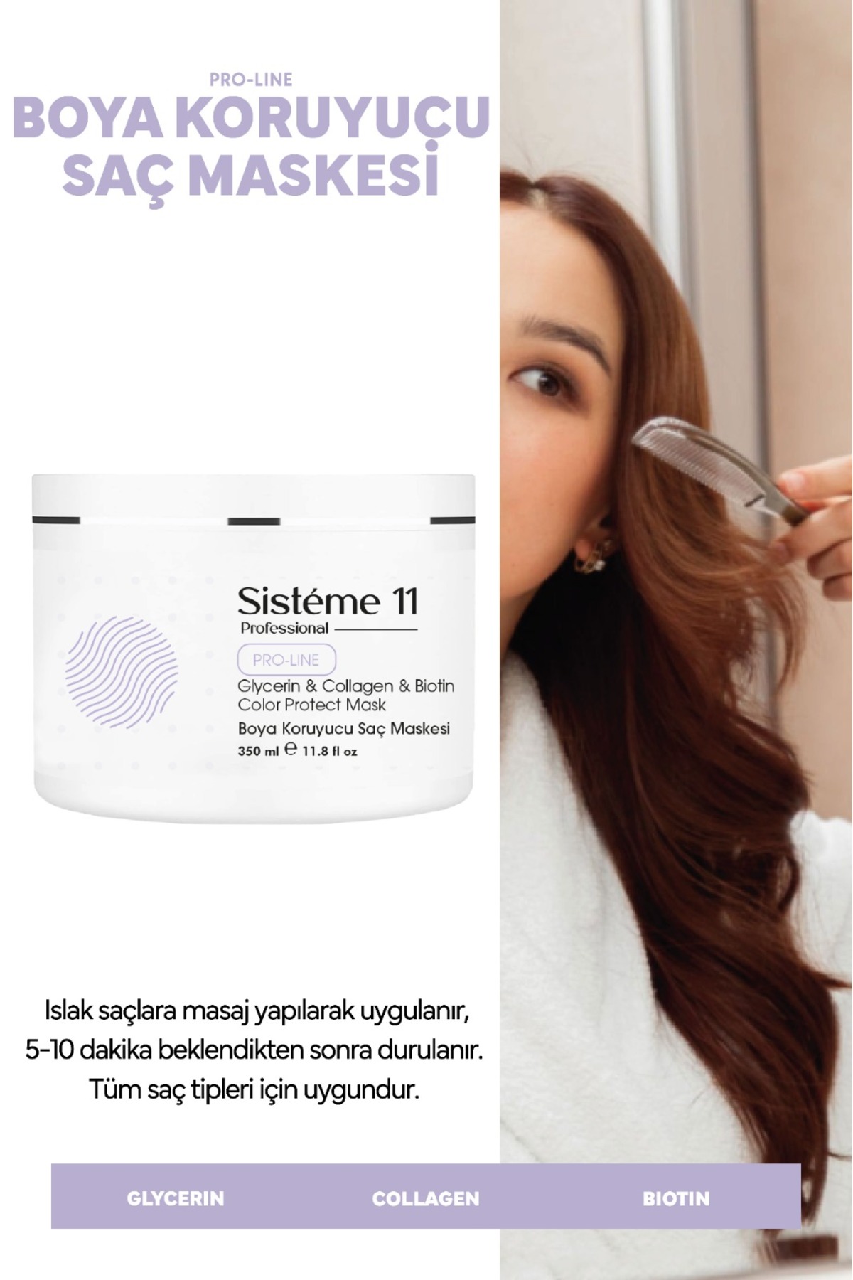 Sisteme 11 Boya Koruyucu Saç Maskesi 350 ml — 8684091009429 — تصویر 2 از 4