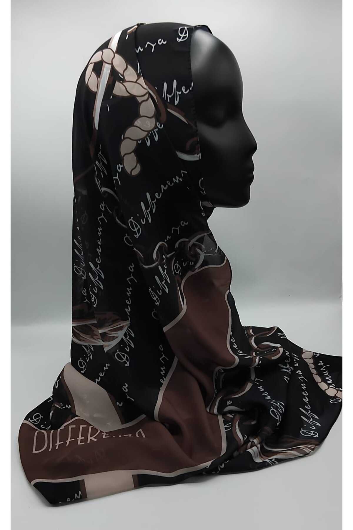 Differenza-Black Chain Patterned Shawl 3
