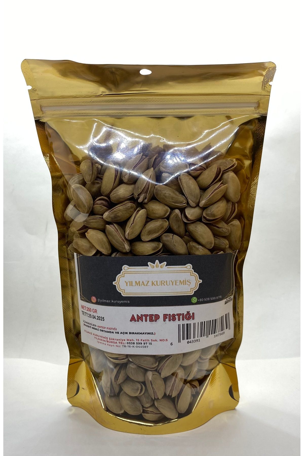 YILMAZKURUYEMİŞ ANTEP FISTIĞI 250GR