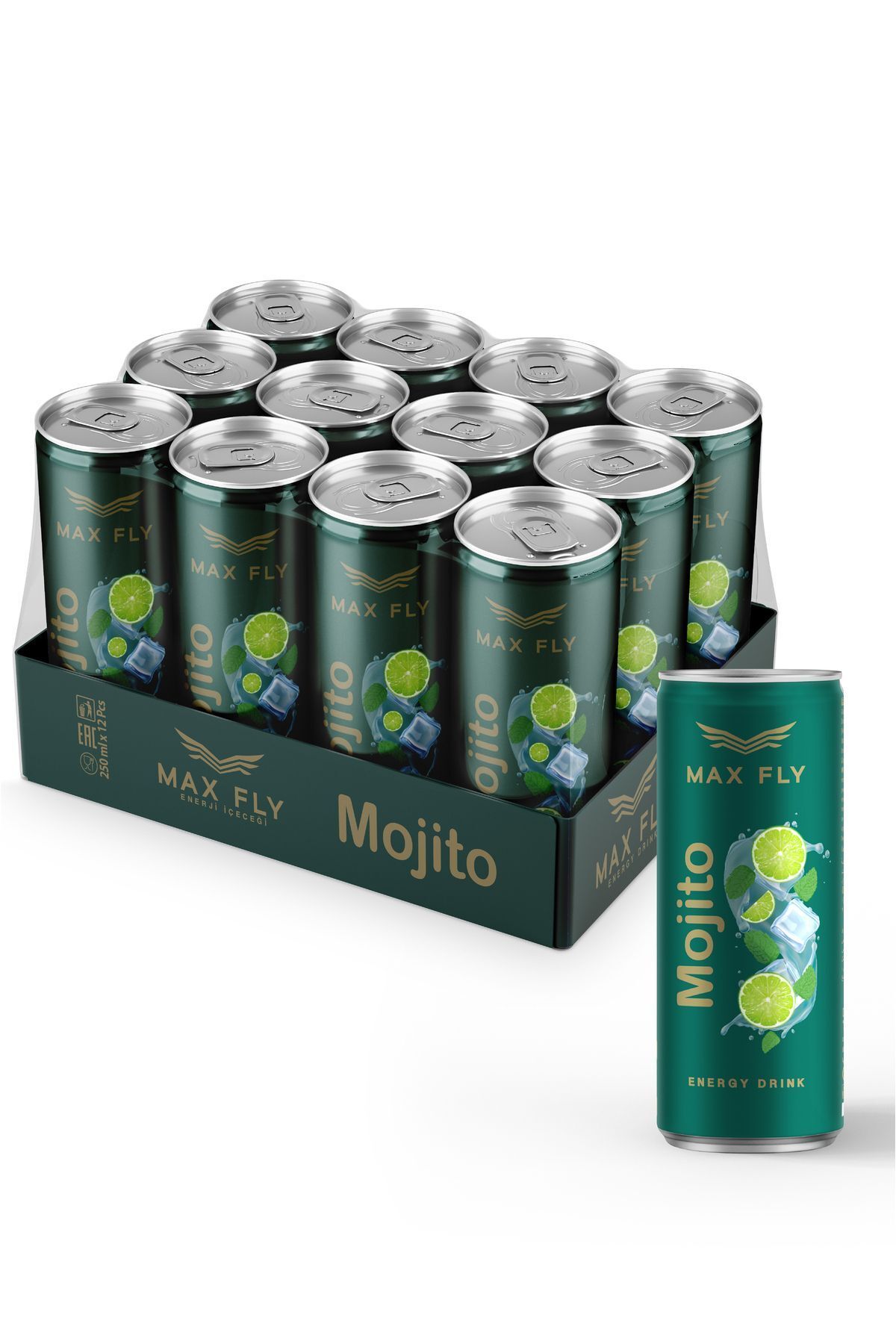 MAX FLY Mojito Enerji Içeceği 250 ml 12 Adet